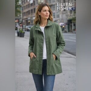 Eileen Fisher Green Utility Jacket